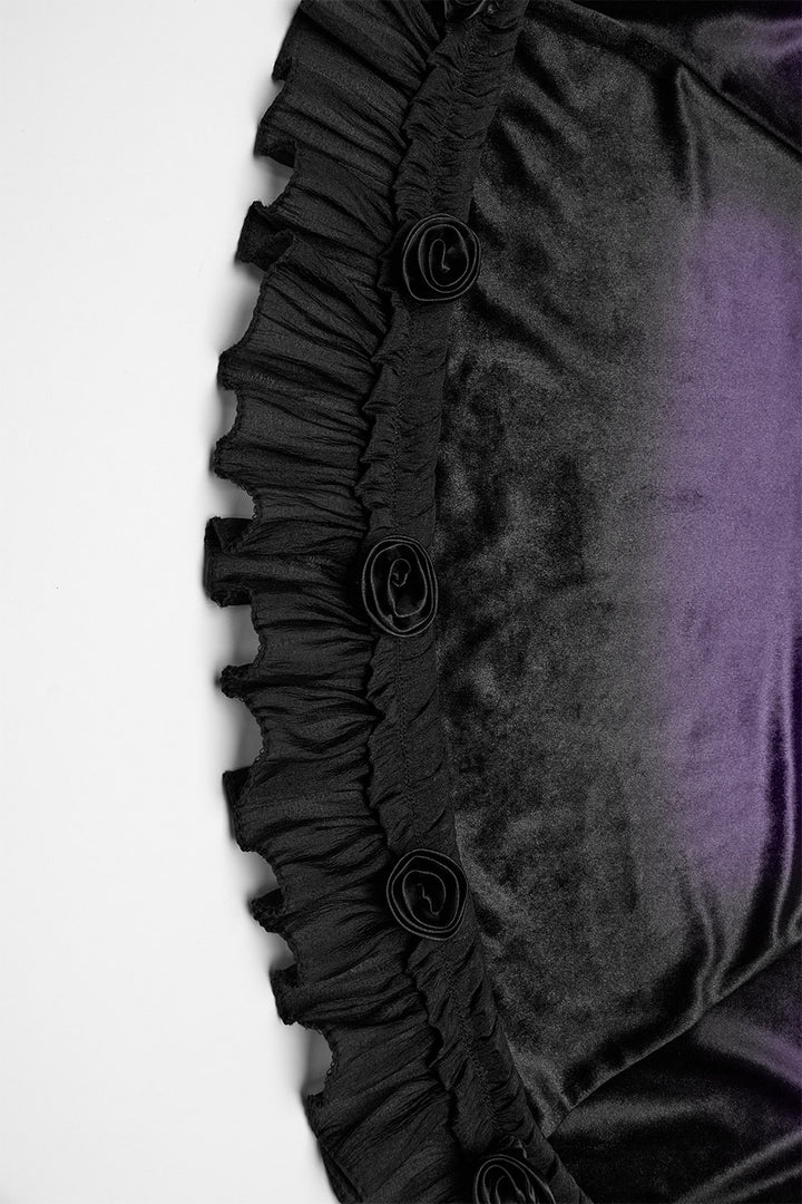 witchy ruffled sleeveless gothic dress