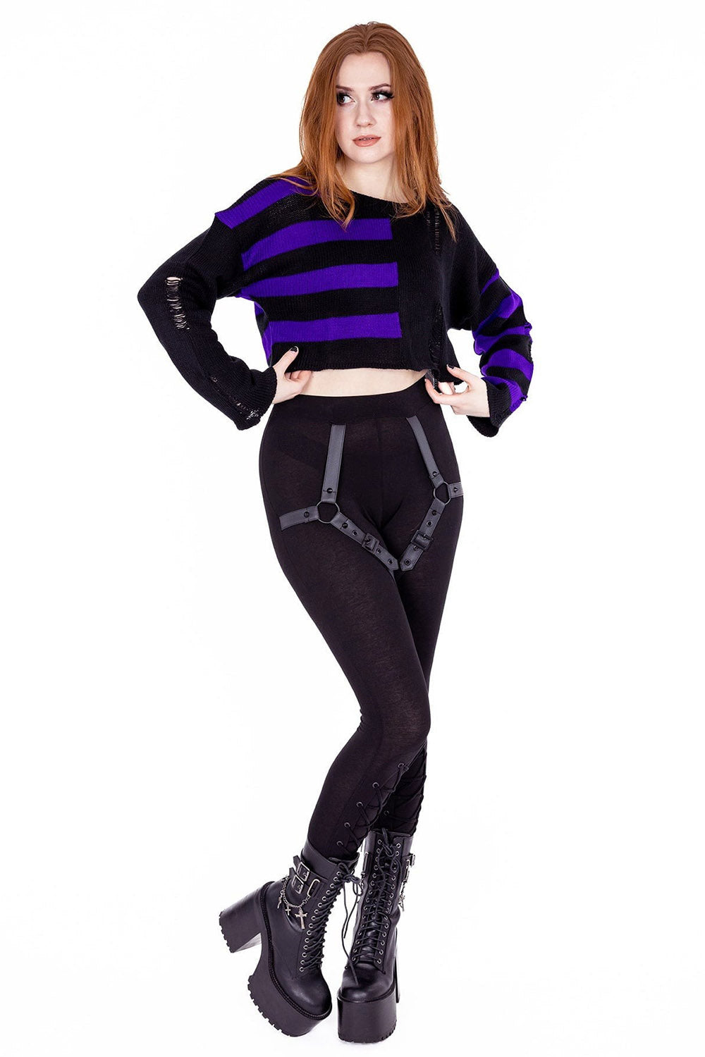 womens distressed sweater