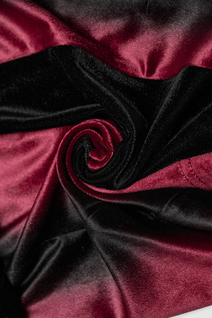 dark cherry red velvet flares pants