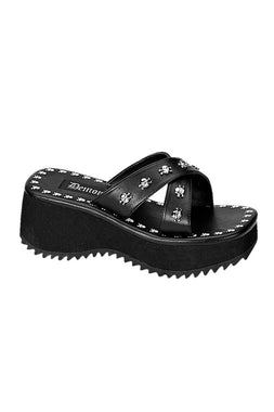 Summer Goth Skull Platform Sandals [FLIP-05]