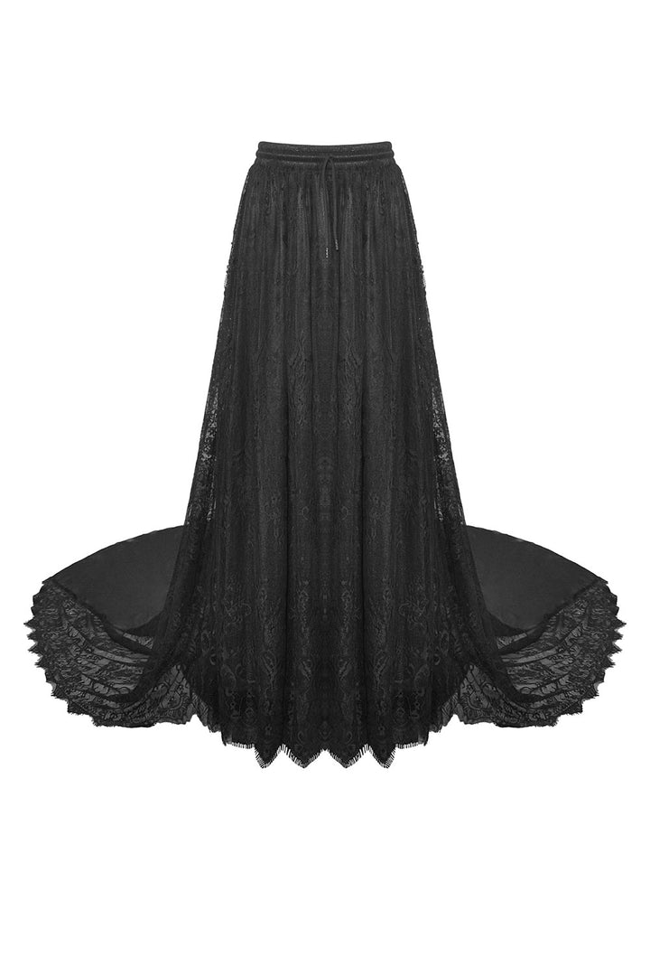 high waisted gothic ball skirt