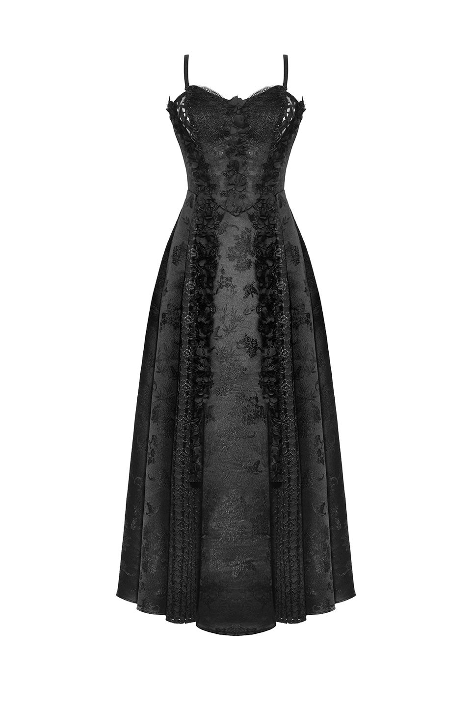 long gothic butterfly wedding dress