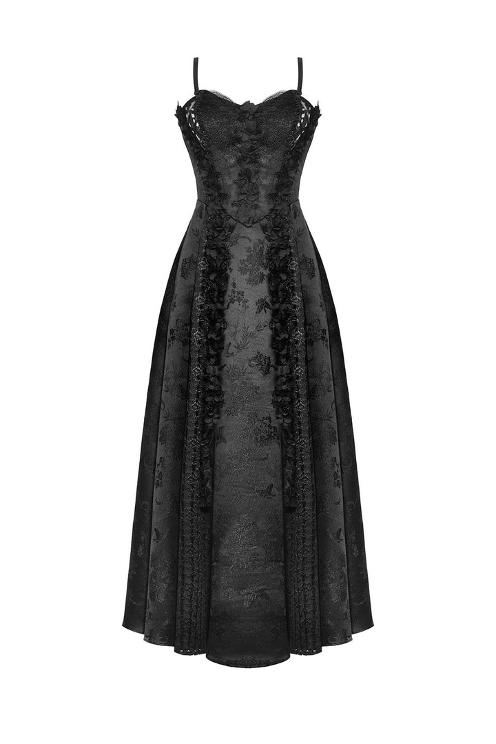 long gothic butterfly wedding dress