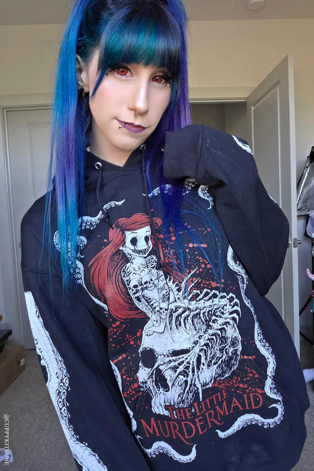 tentacle mermaid hoodie by vampirefreaks wit octopus tentacle sleeves