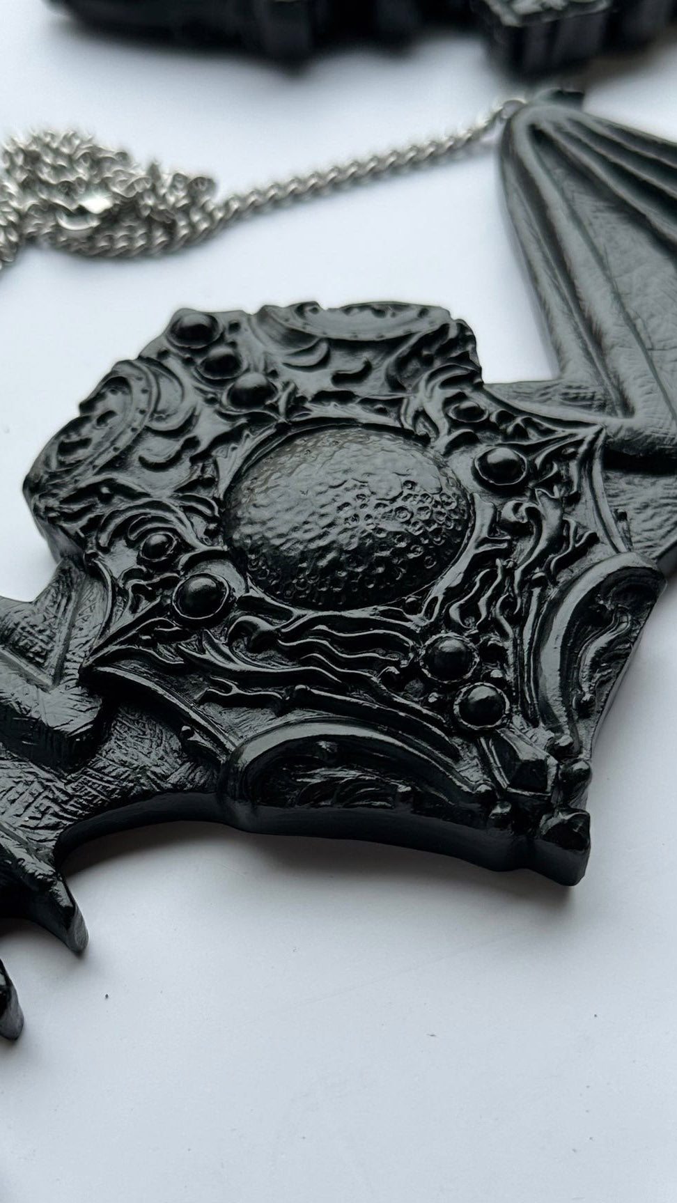 victorian goth bat necklace