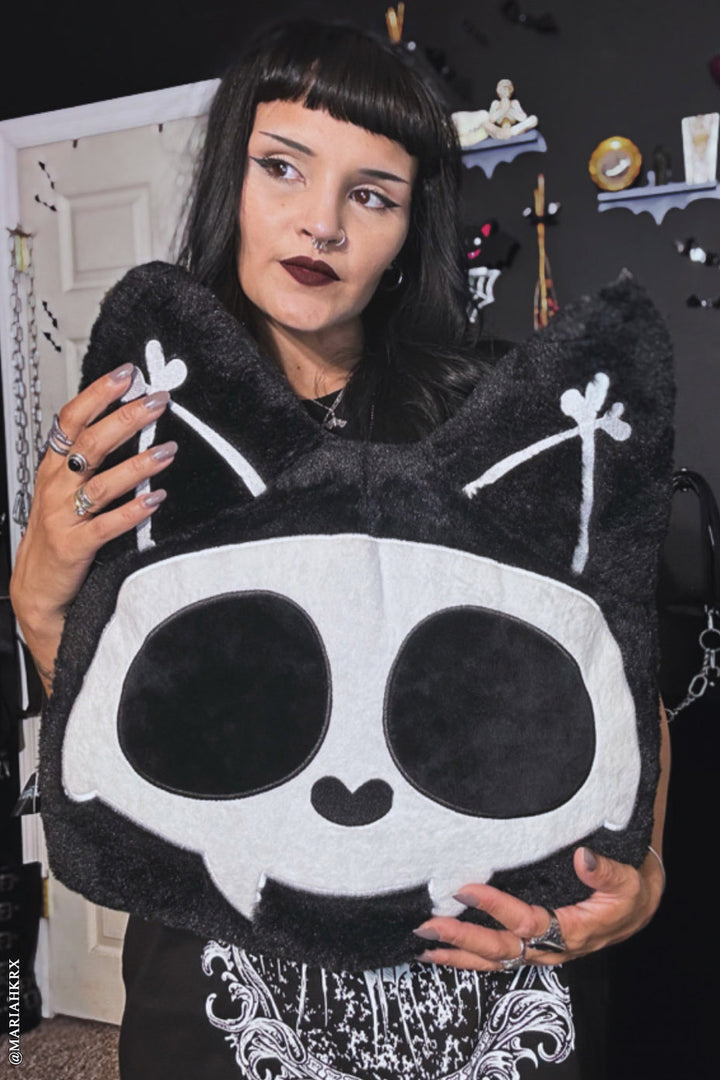 halloween cat throw pillow with cushion inside