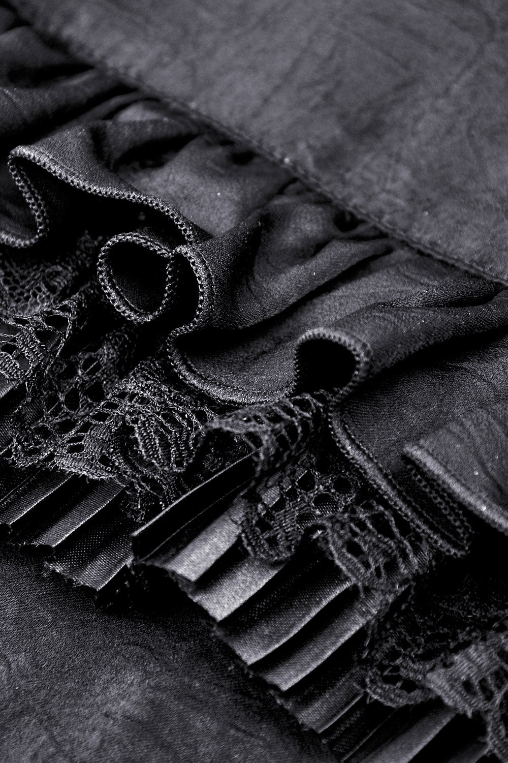 ruffled lace Victorian Gothic blouse