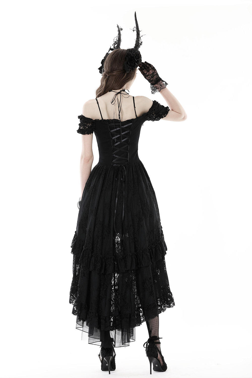 Romantic Ruffles High Low Dress