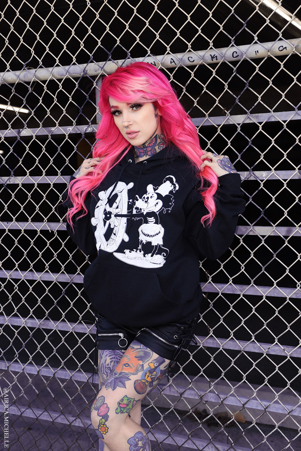 funny goth mouse hoodie