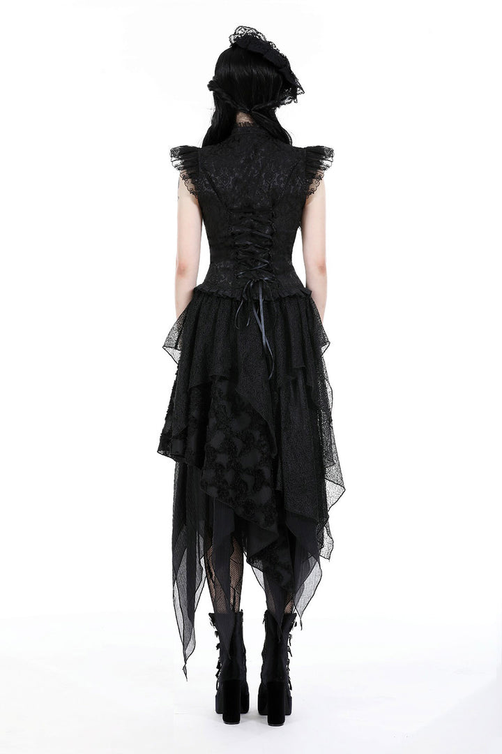 womens short sleeve corset gothic top