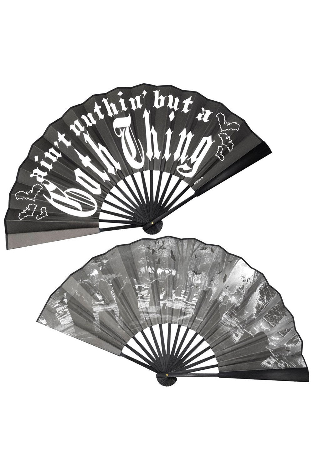 Goth Thing Double Sided XL Fan - umbrellas - VampireFreaks - Kreepsville