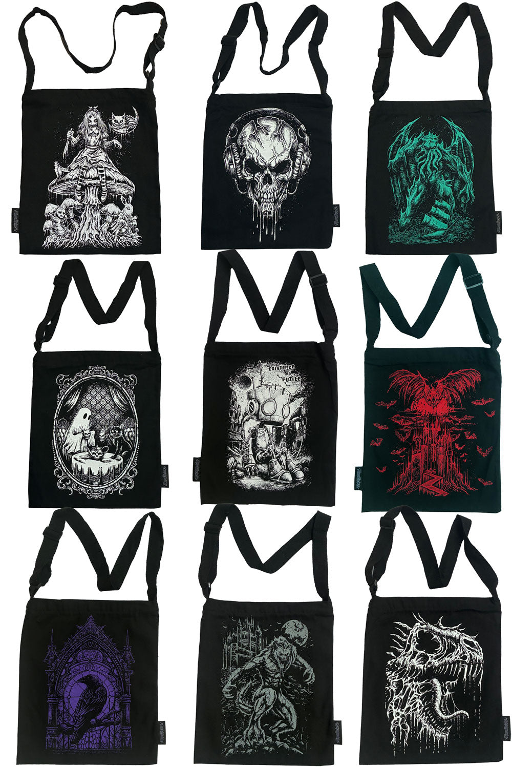 Shoulder Sling Zipper Tote Bag – VampireFreaks