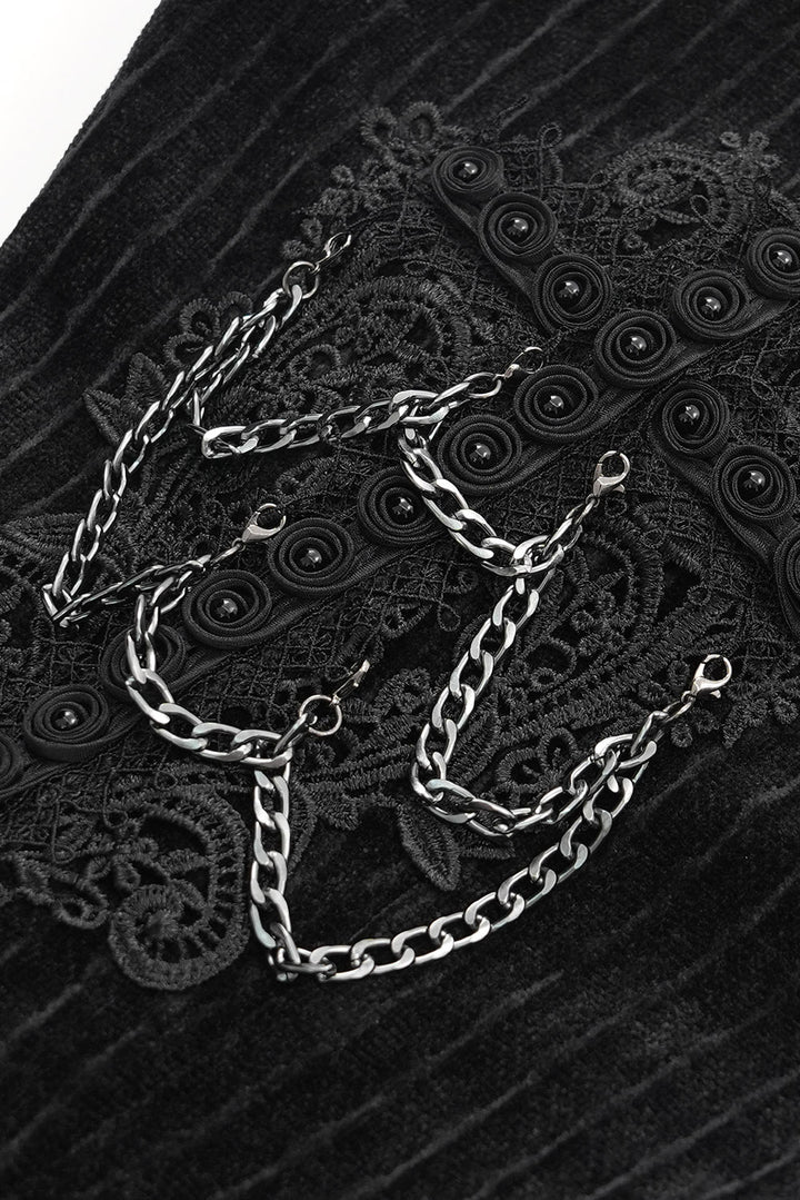 vampire goth embroidered mens pants