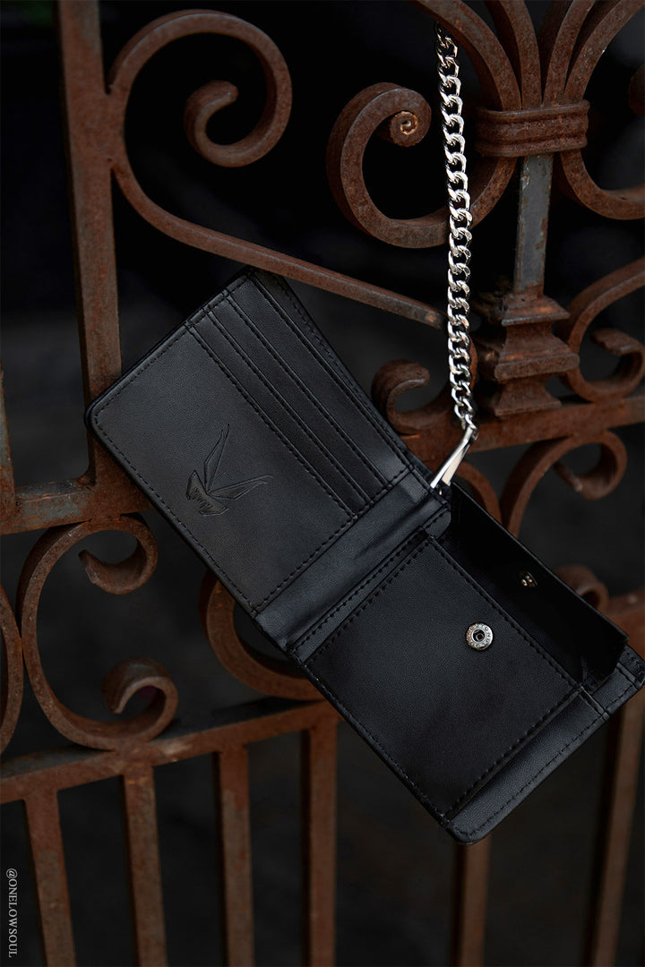 mens punk wallet with chain