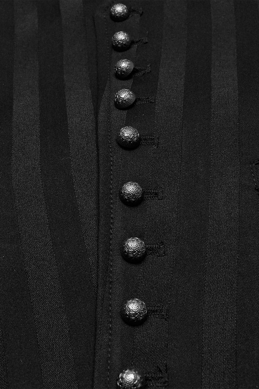 ornate button vampire goth vest for men