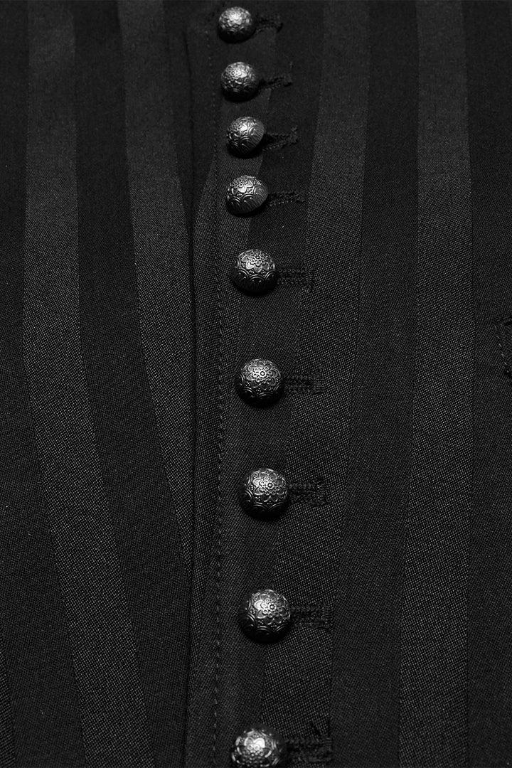 ornate button vampire goth vest for men