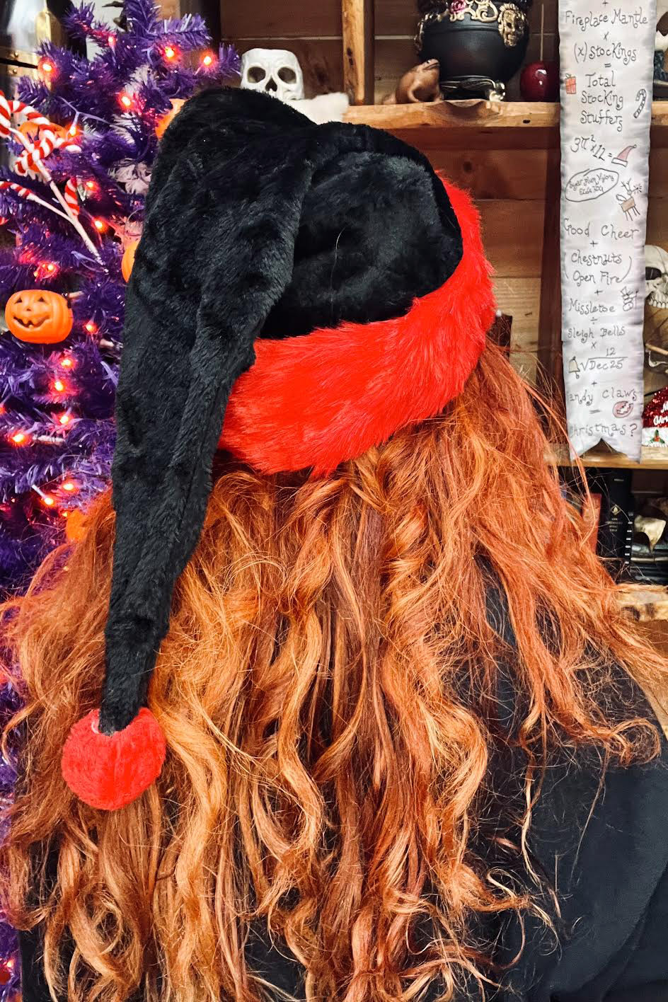 black santa hat for men