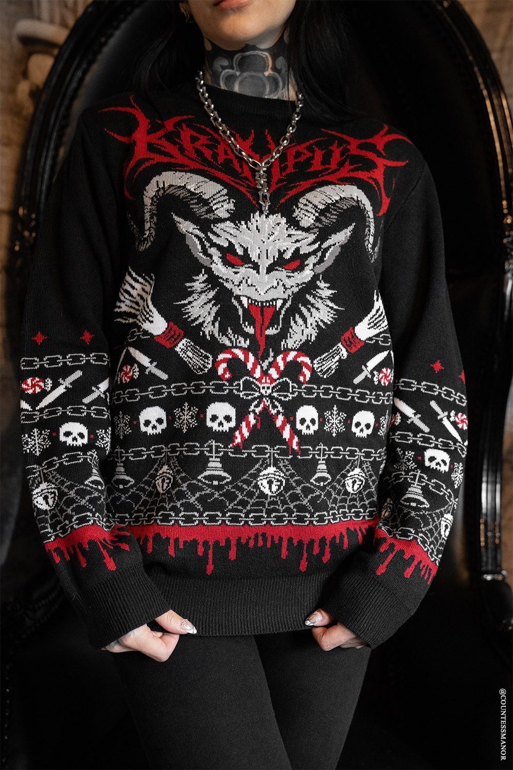 Krampusnacht Knit Xmas Sweater S