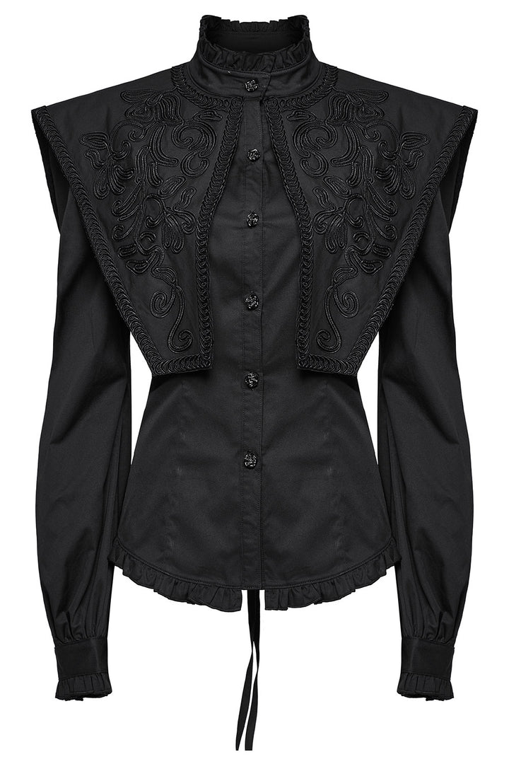 victorian goth interesting collar top