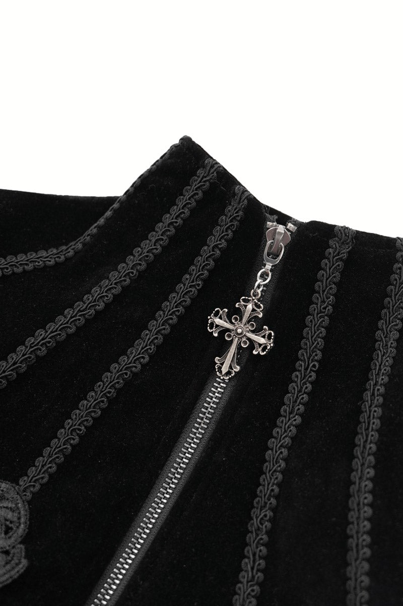 womens high turtleneck collar vintage goth inspired jacket