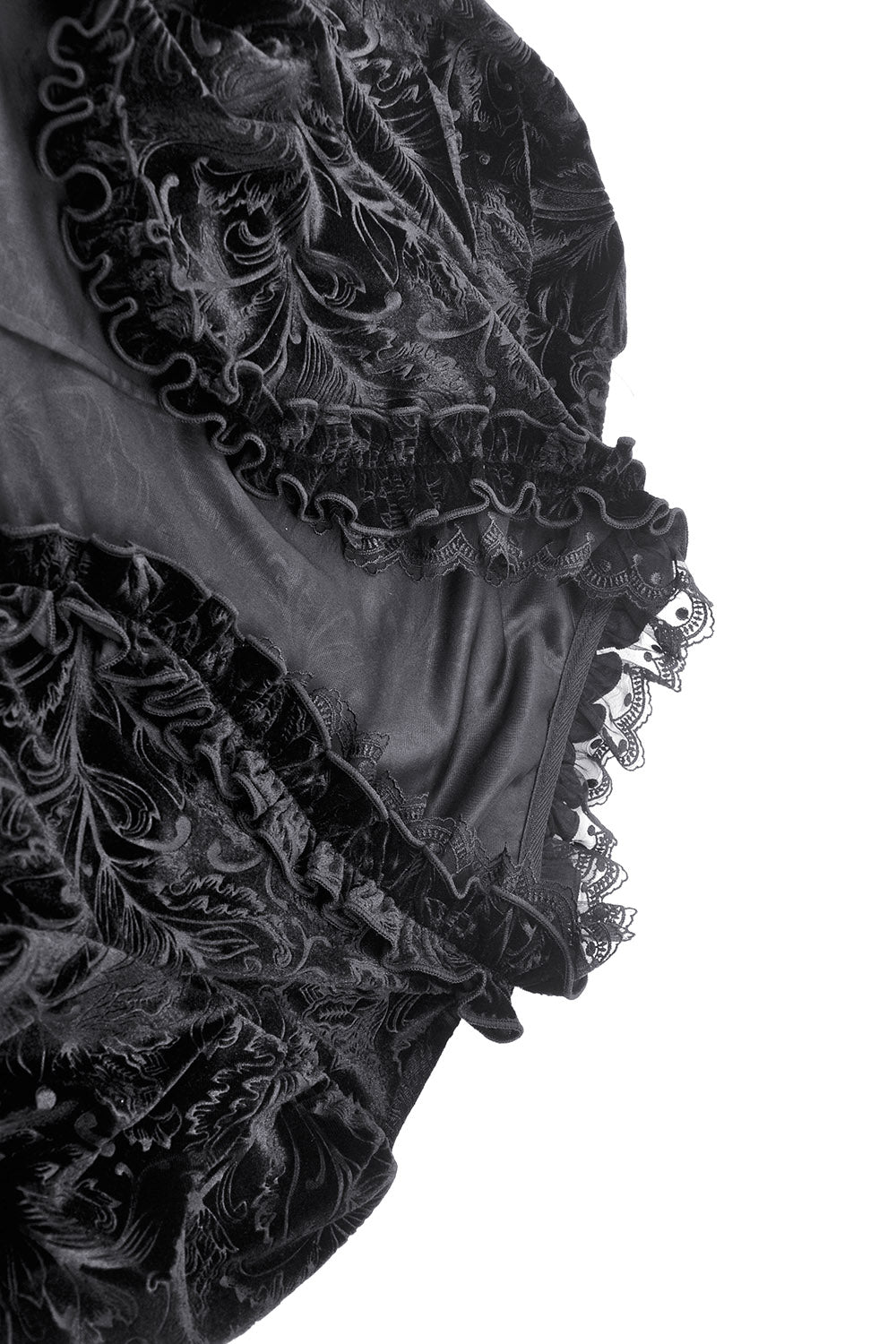 black victorian goth shrug for women