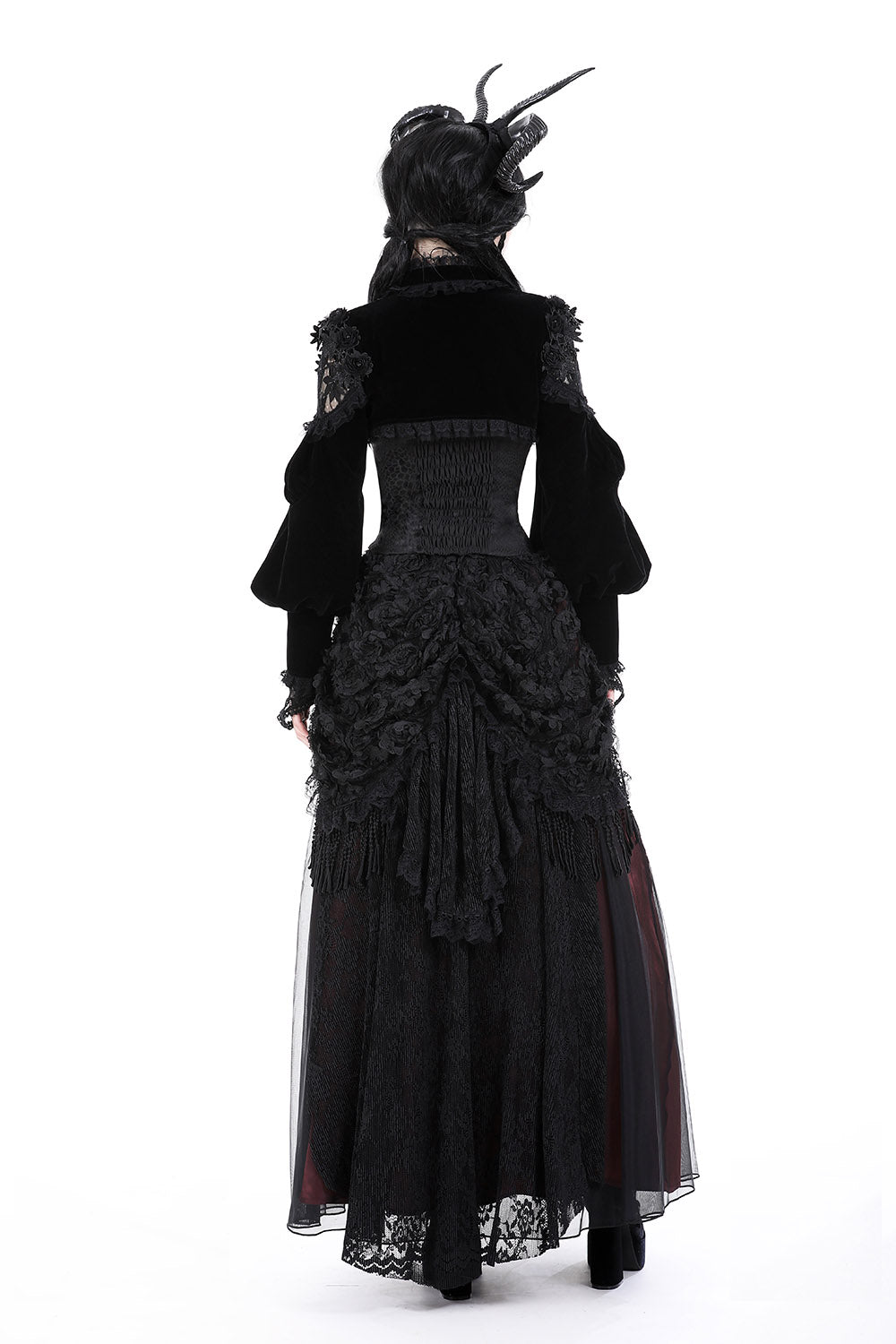 womens high collar Victorian gothic coat
