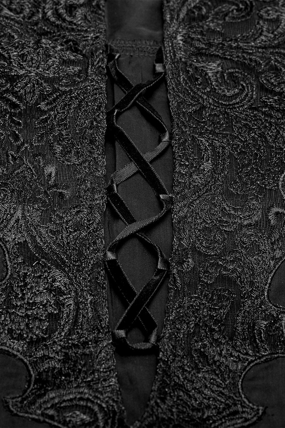 mens lace-up deep v shirt