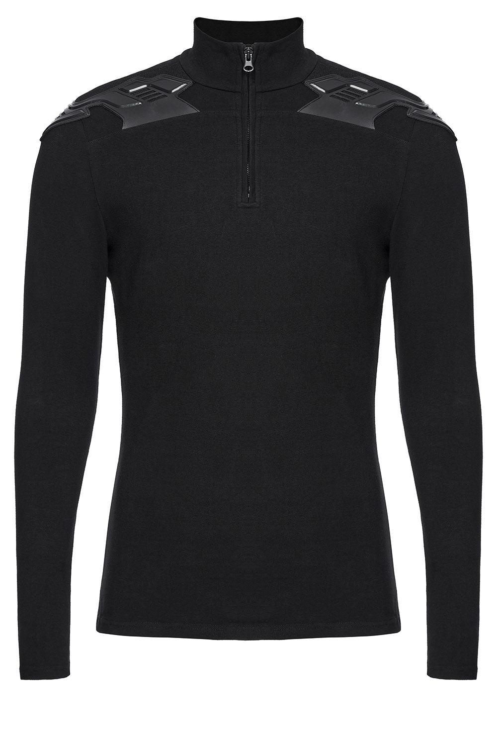 mens black gothic turtleneck top