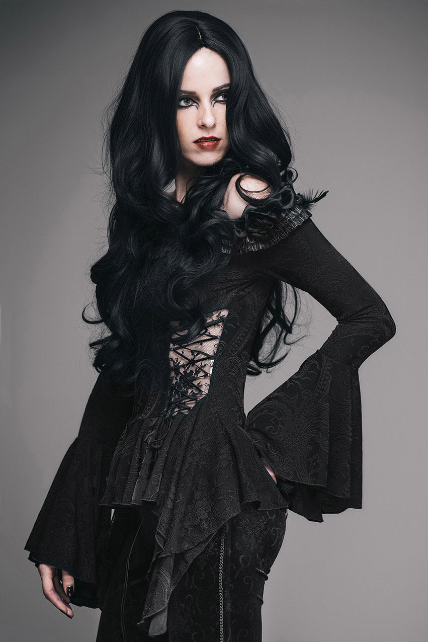 gothic off shoulder top