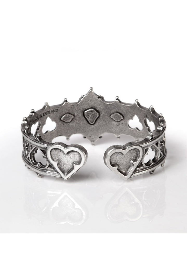 heart gemstone gothic bracelet cuff