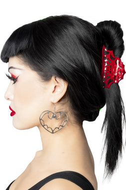 Spiderweb Hair Claw Clip [RED]