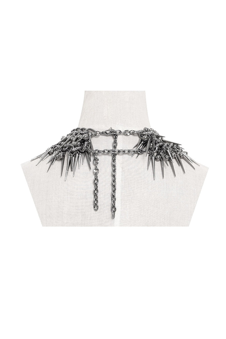 chunky chain spike necklace by devil fashion