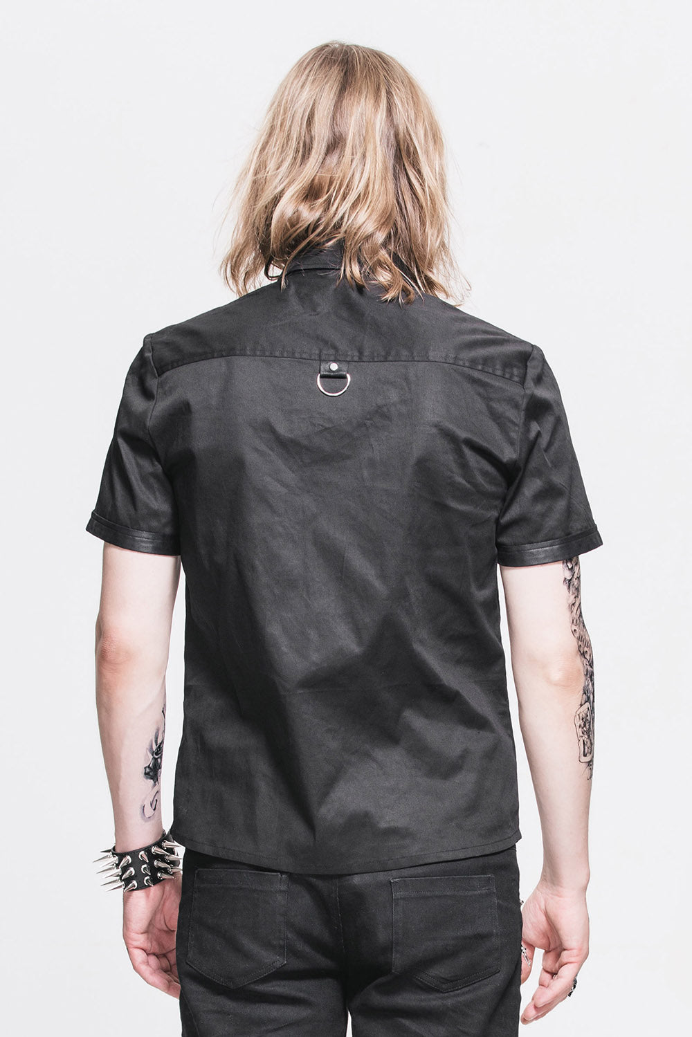 mens gothic western collared button up shirt