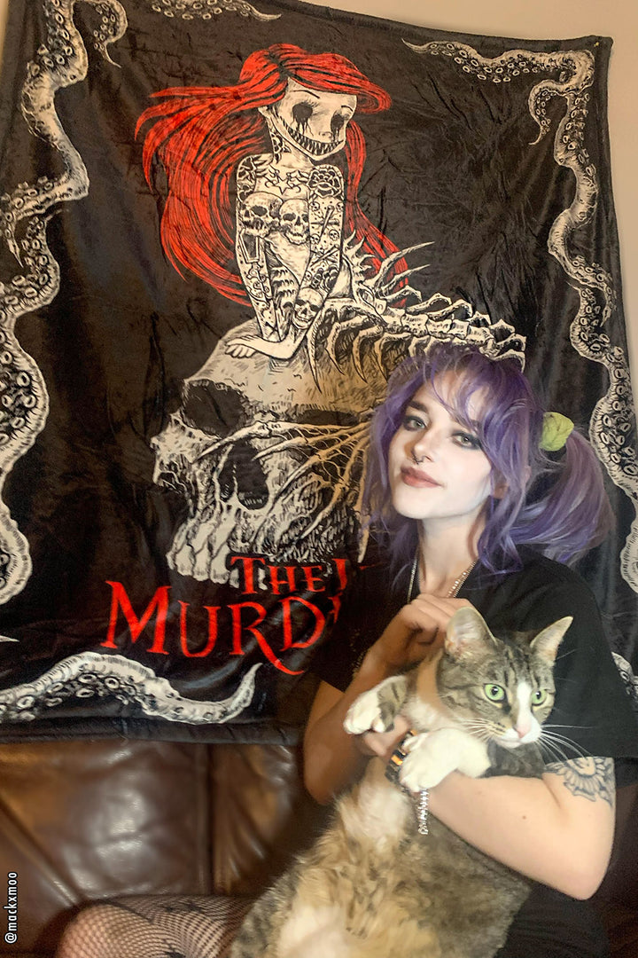 The Little Murdermaid Throw Blanket