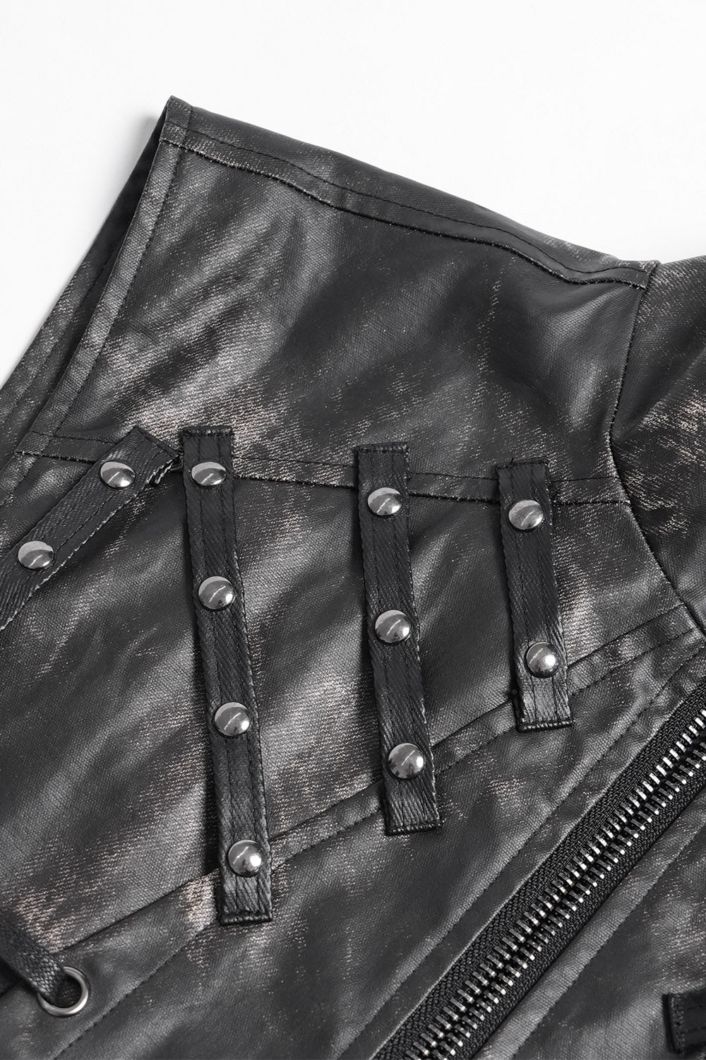 rugged studded punk vest
