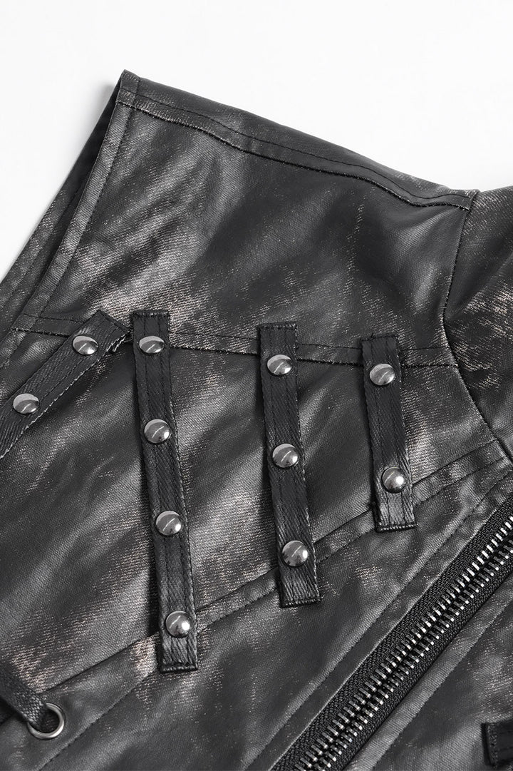 rugged studded punk vest