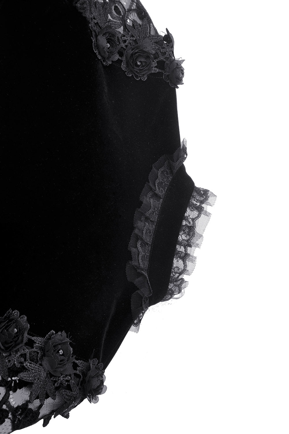 ornate black velvet gothic shrug