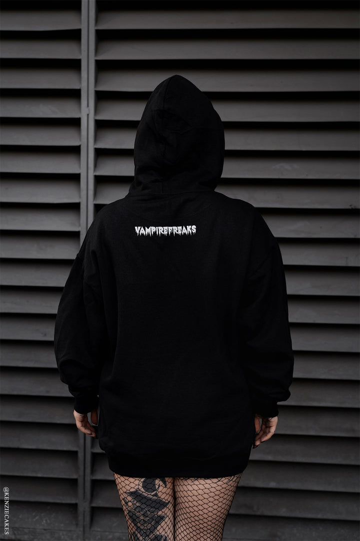 oversized gothic pullover hoodie