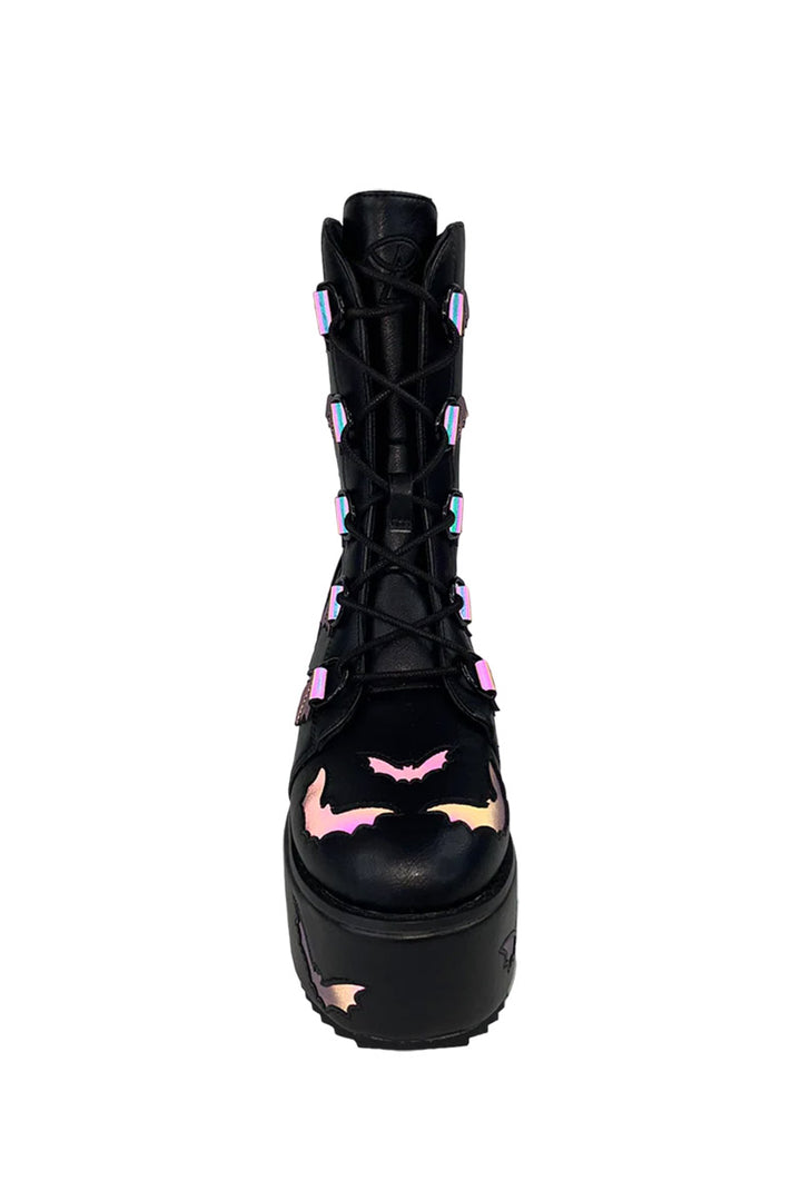 womens vegan leather platform boots