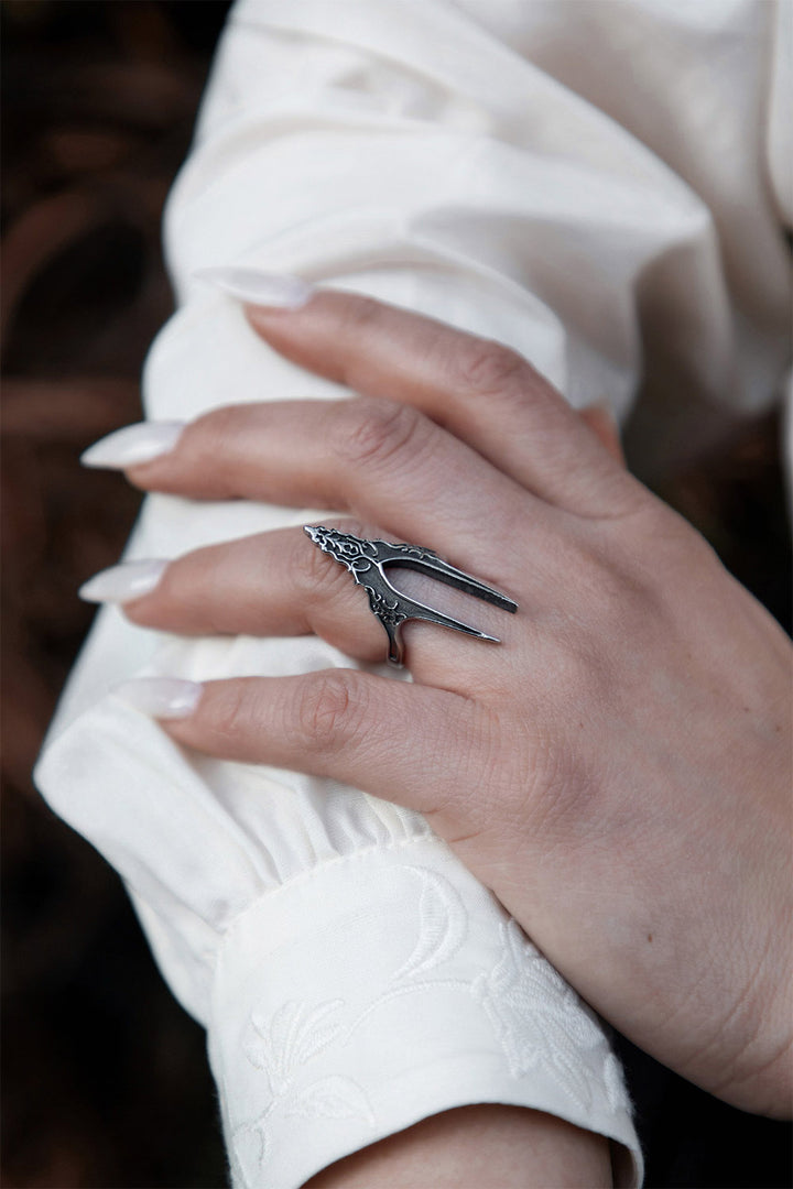 ornate goth ring