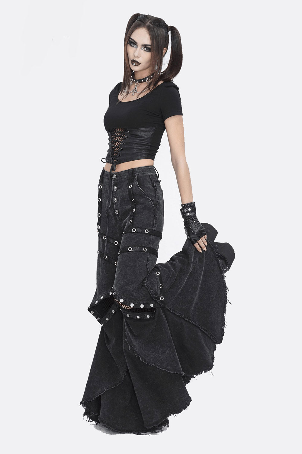 Ragged Boho Goth Wide Leg Flares – VampireFreaks
