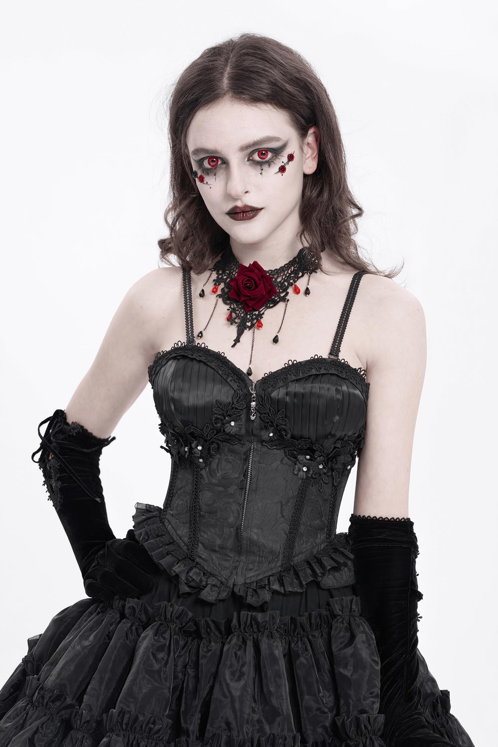 gothic ruffled tank top