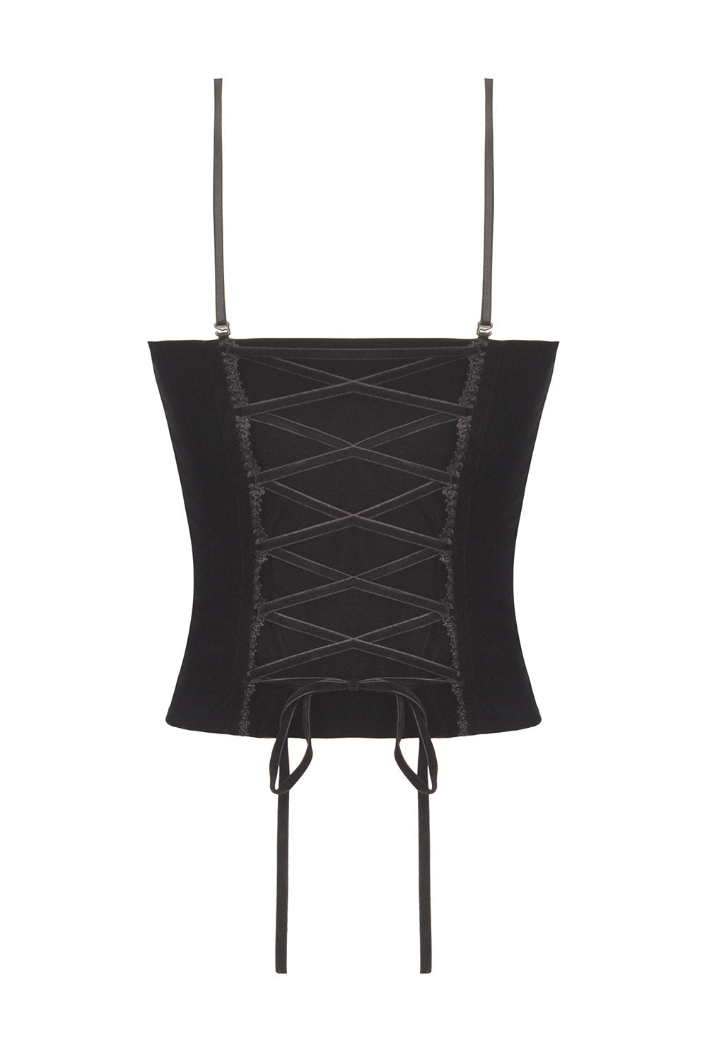 Merlot Lace-Up Corset Top