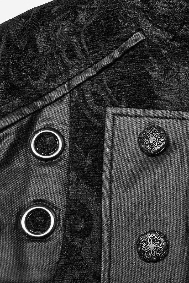 mens vegan leather eyelet vest