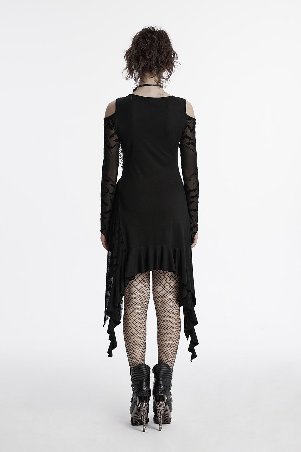 asymmetric hem gothic dress