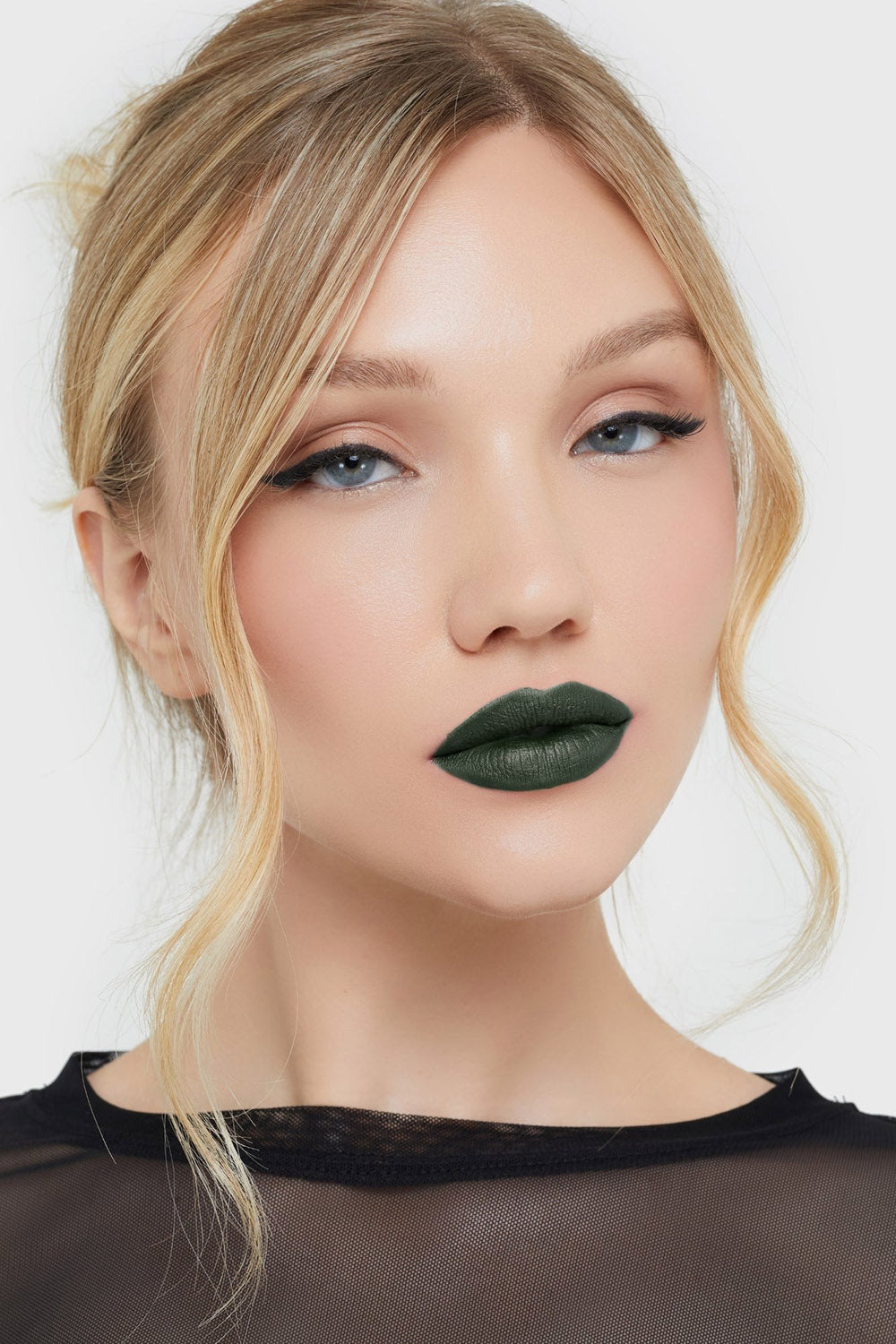 dark witchy  green liquid lipstick
