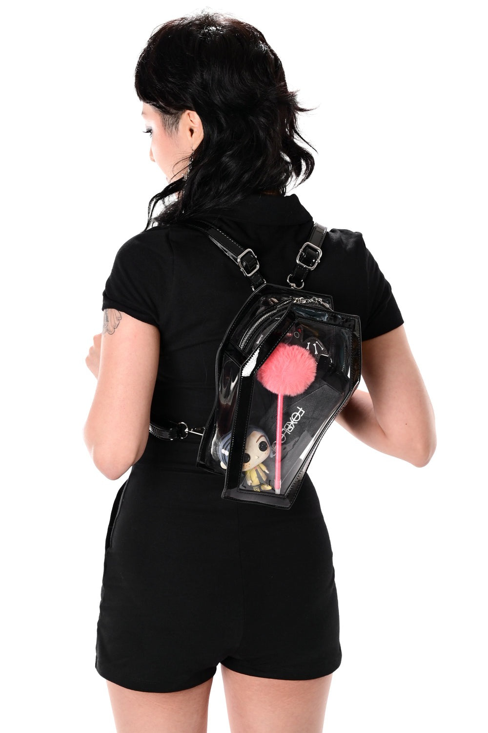 clear coffin backpack