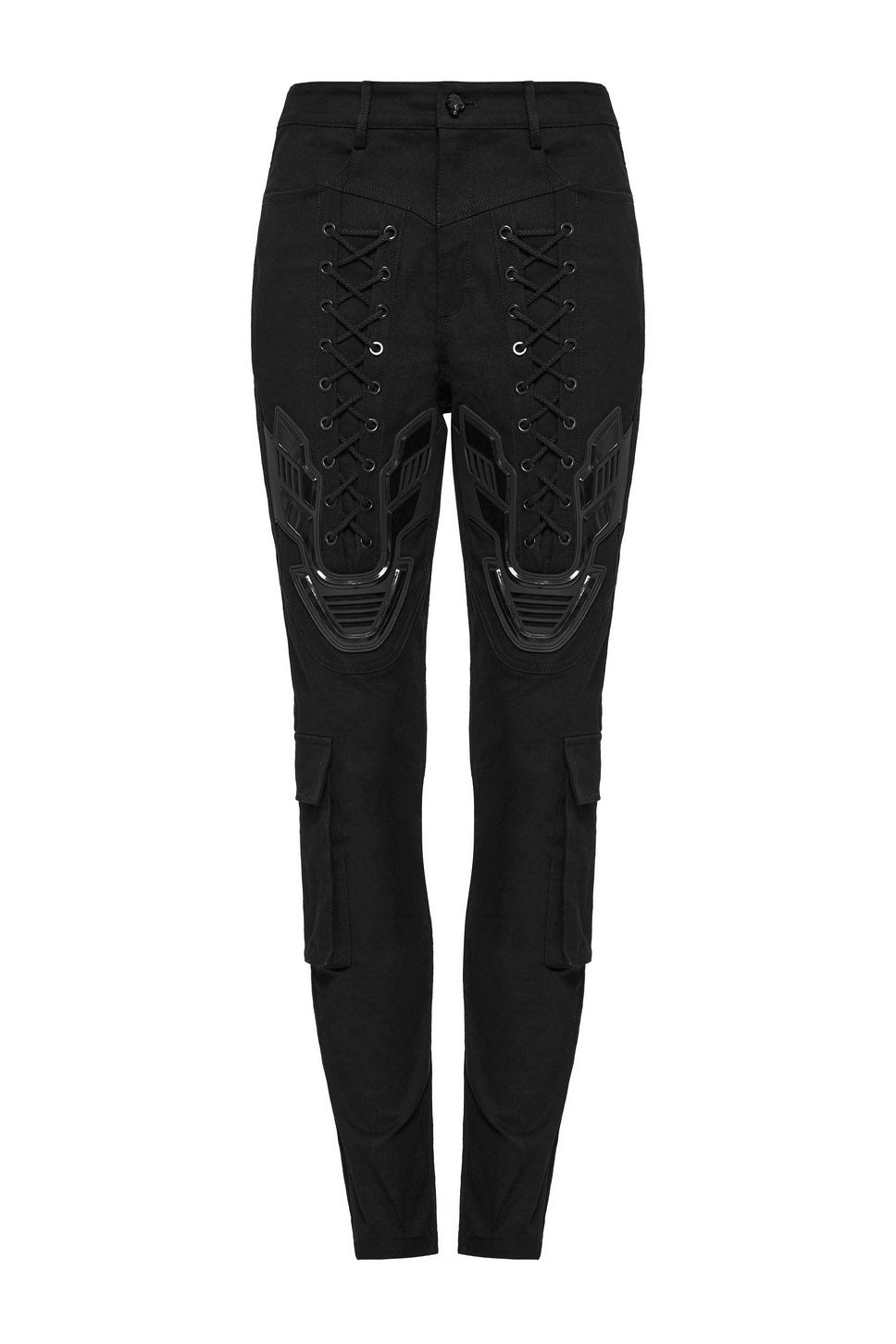 womens lace-up punk slim fit pants