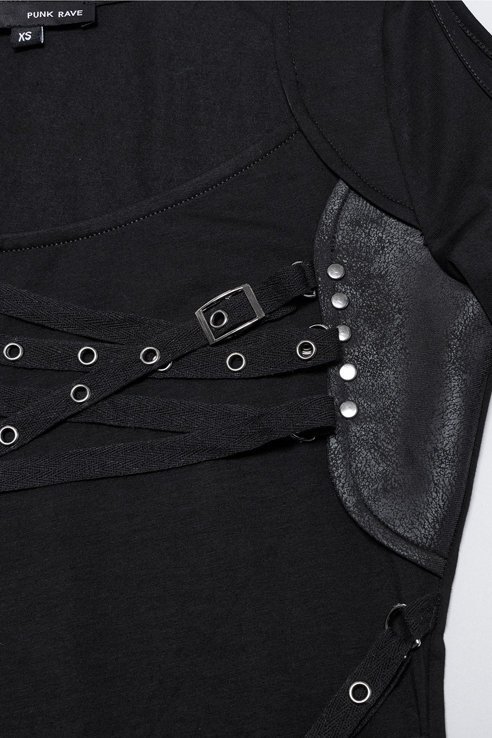 medieval goth buckled black top