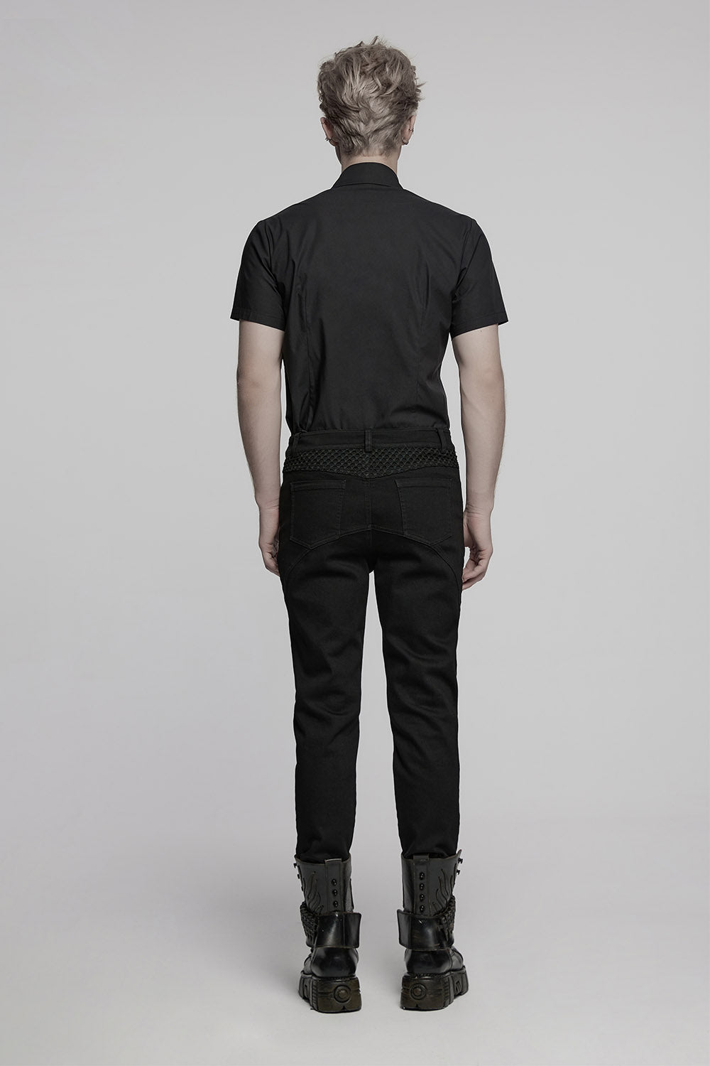 mens gothic post-apocalyptic black pants